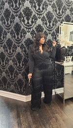 Tassle Black Jumper Plus Size