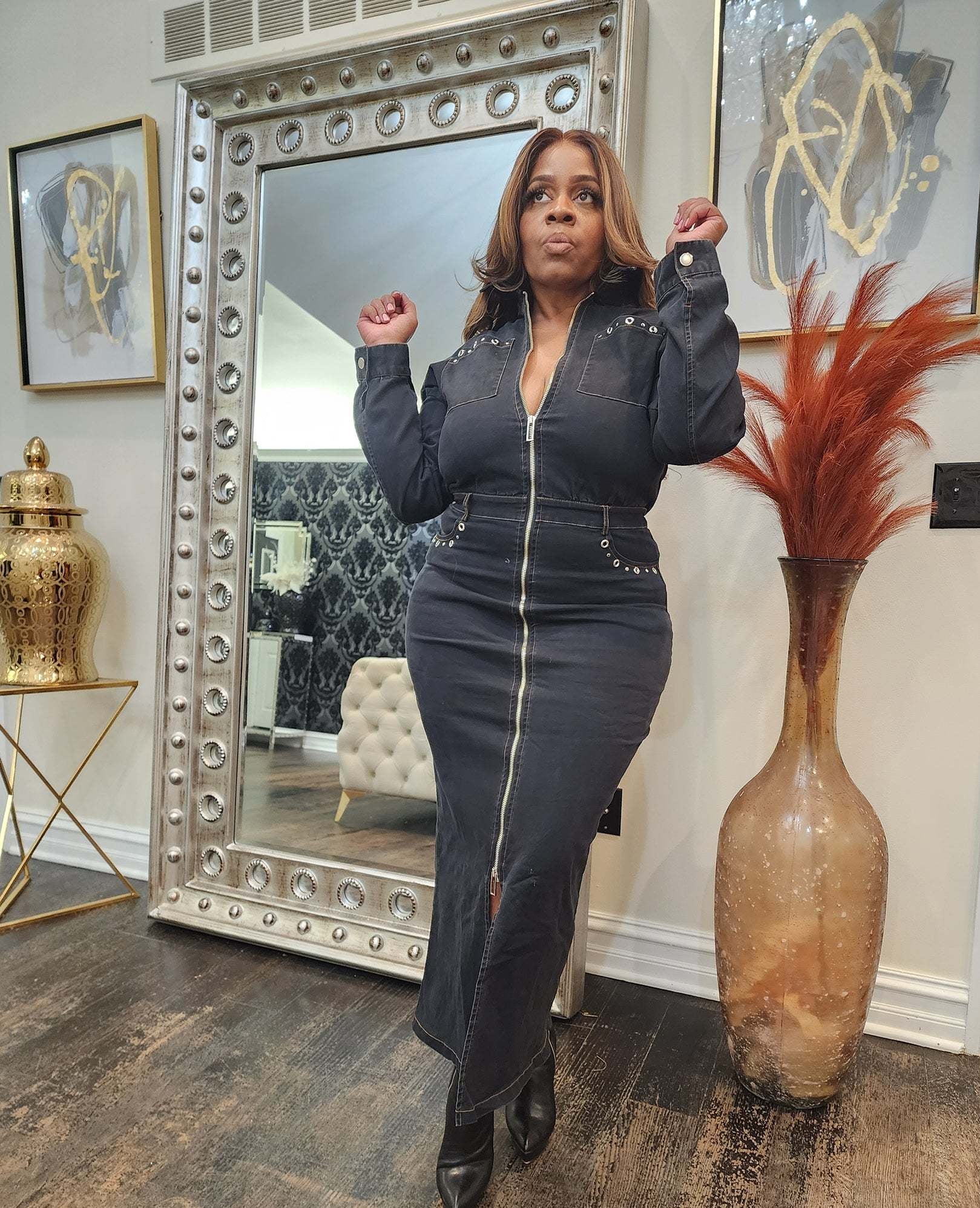 New Dirty Denim Dress – Ariel's Vintage Boutique