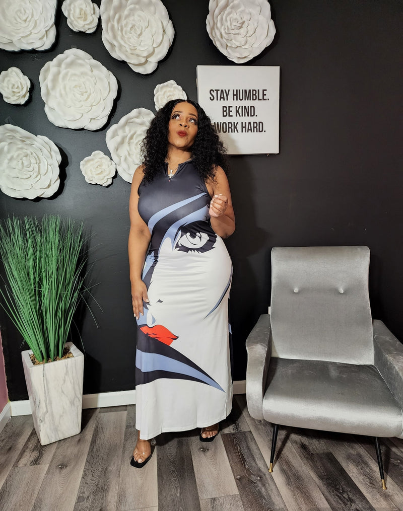 Face Maxi Dress