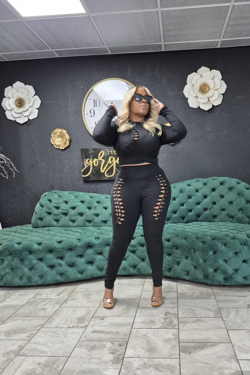 Cut up legging Set