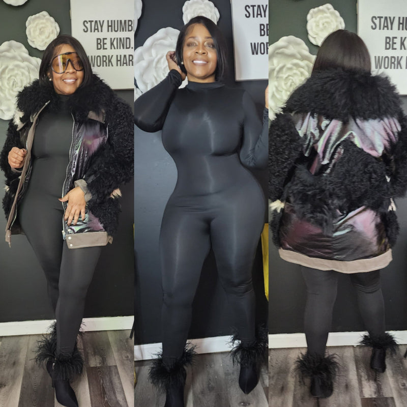 Basic Stretchy Mock Neck Jumper