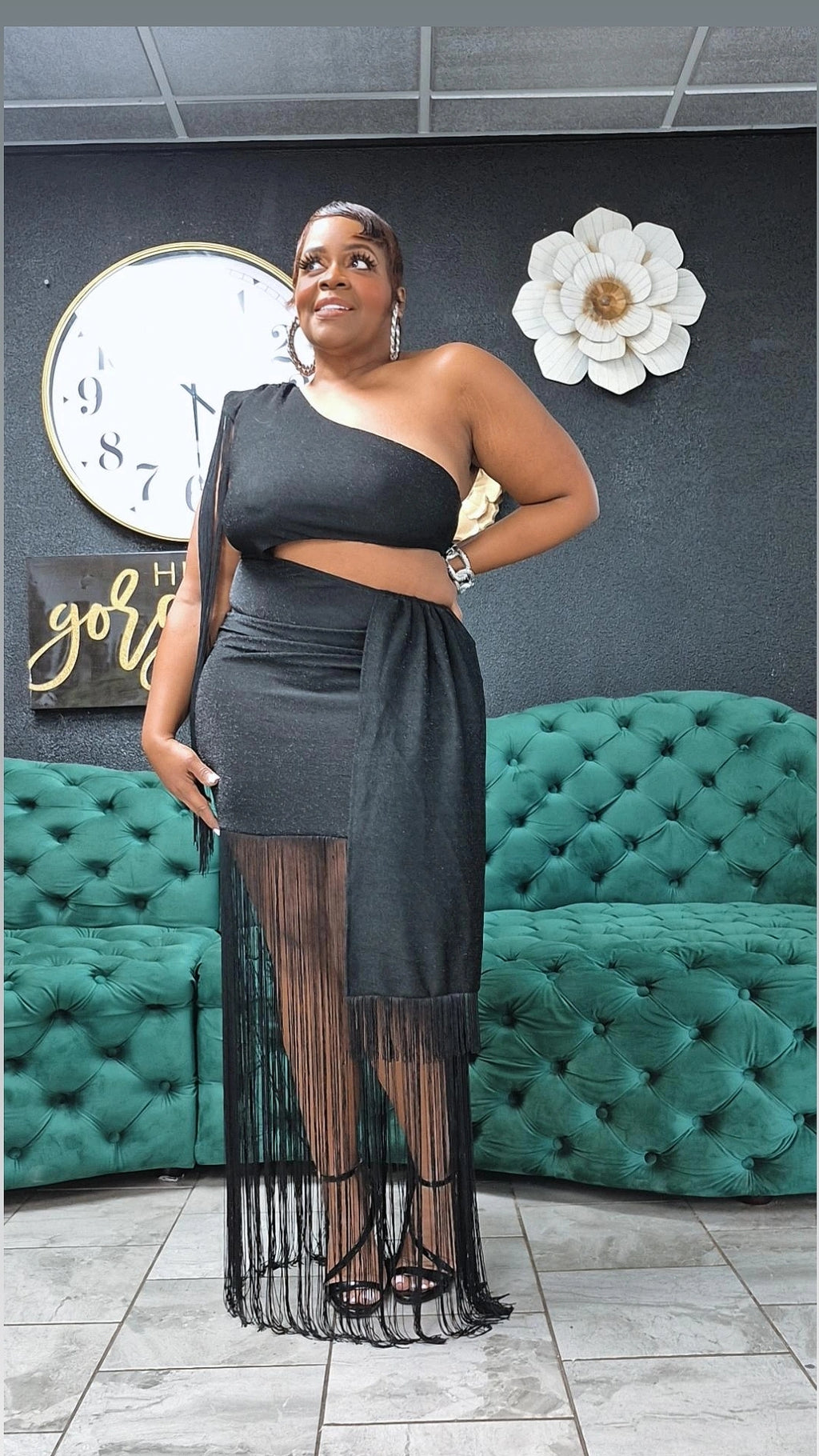 Off the shoulder Fringe Dress
